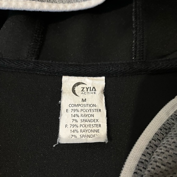 Zyia active women’ gray hooded jacket. Size M - Picture 2 of 3